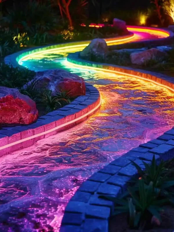 Rainbow-Pathway-Lighting Rainbow-Pathway-Lighting